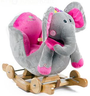 Balansoar cu roti 2 in1 Elephant cu sunete - KinderKraft